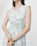 SIXDO V-Neck Woven Flared Dress